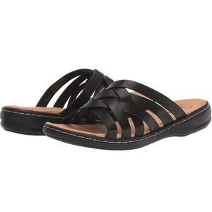 Izod Slaight Black Slide Sandal Size 10